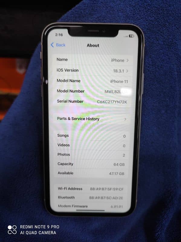 iPhone 11 64gb water pack non pta factory unlock health 66% 8