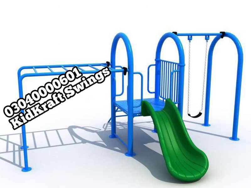 kids Slide/Swings/Kids rides/jhula/Spring rider/jungle gym/gazebo/bar 14