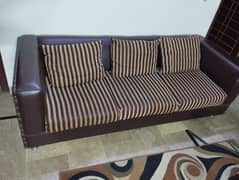 sofa set 5 seater brown