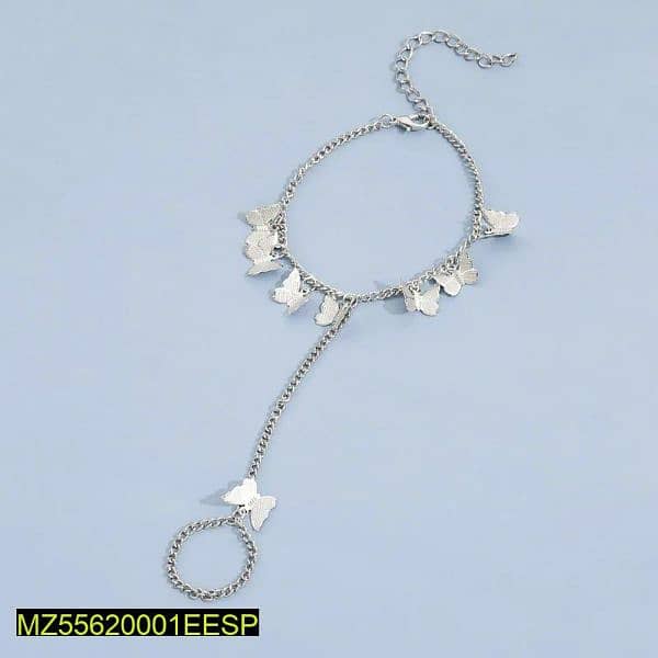 Butterfly Charm finger Ring Bracelet WITH 2 colors 4