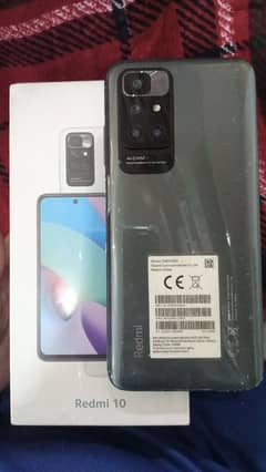 Redmi 10 6GB 128GB pta official approved with box charger