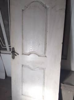 white wooden door