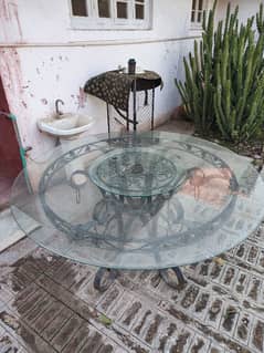 KING SIZE 8 seater wrought iron dining table