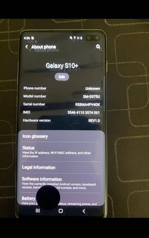 Samsung S10+ new condition 128gb ram 4k quality camra 5