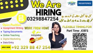 Full Time Job / Part Time Job / Home Base Job / Online Jobs