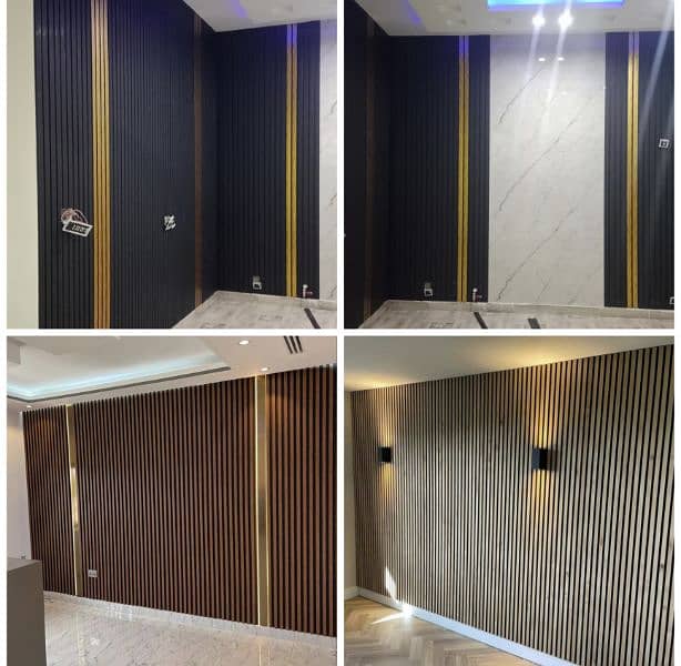 WPC Flutted Wall Panels and PVC Flutted Wall Panels. 2