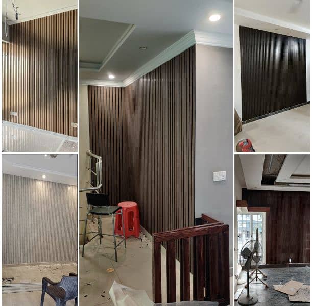 WPC Flutted Wall Panels and PVC Flutted Wall Panels. 3