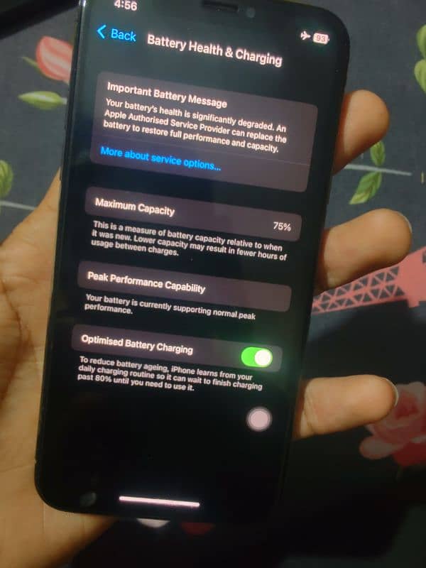 Iphone X 256GB 75% battery health 4