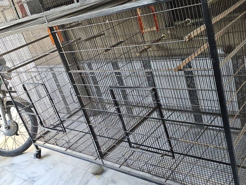 2 portion 6 Ft Flight Cage with partition option 1