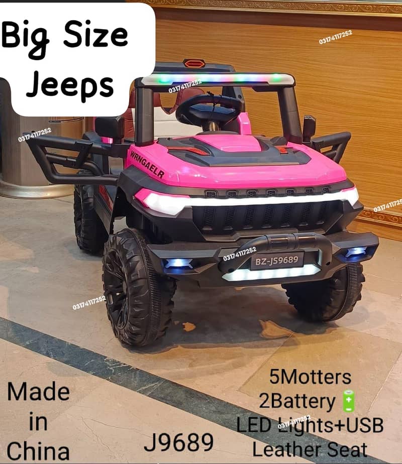 Kids car | Electric car 4×4 baby car | Rubber Wheels Big Size car jeep 10