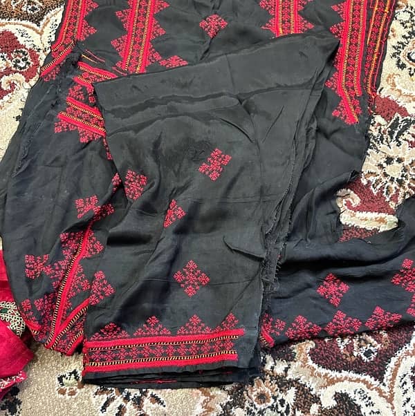 Balochi Hand Embroidered Raw Silk 1