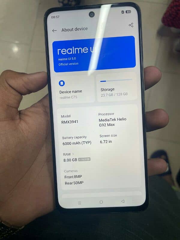 Realme C75 with box and charger 3