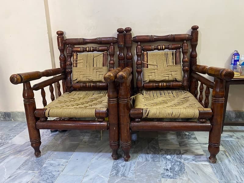 sheesham wood antique sofa set 2