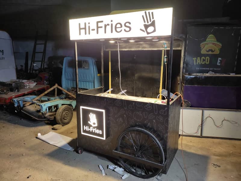 Fries stall, Soda stall, Waffle stall, Burger Stall, fries cart 4