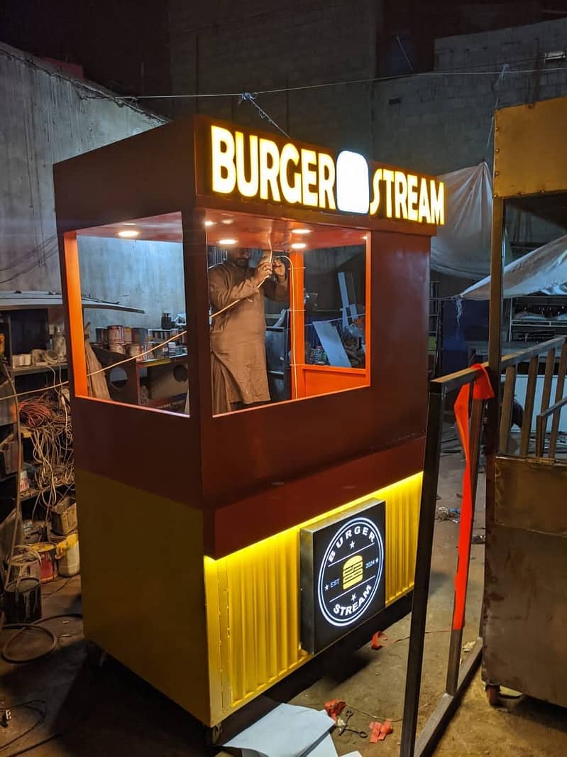 Fries stall, Soda stall, Waffle stall, Burger Stall, fries cart 12