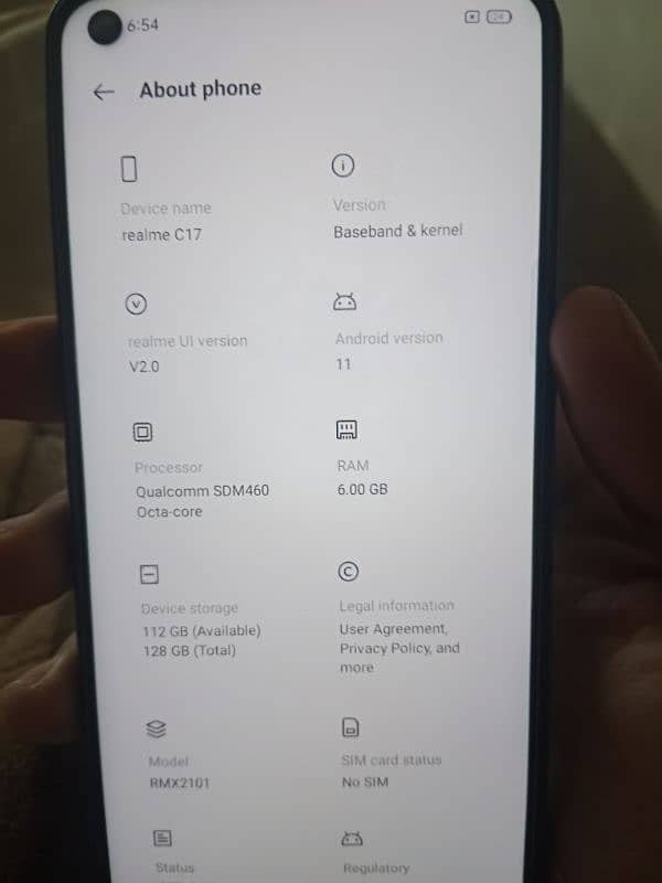 realme c17 6gb ram 126 storage one hand use only mobile phone 0
