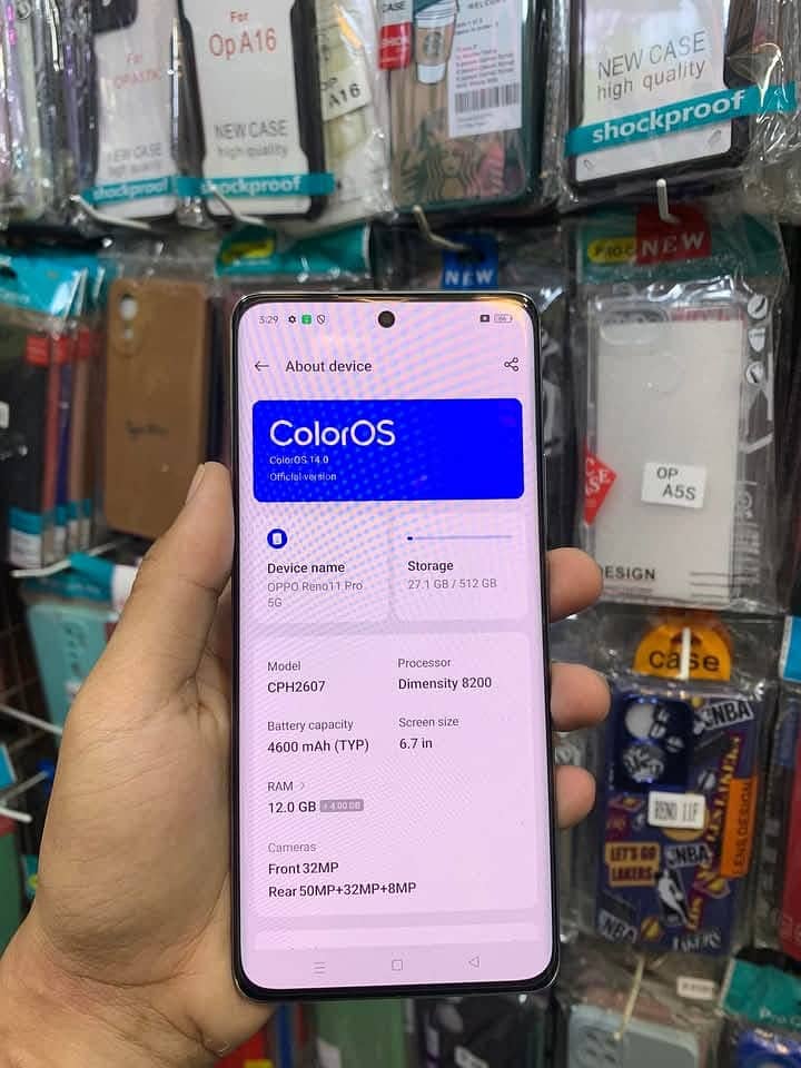 Oppo Reno 12  Mobile for sale   6.7 Inch 50MP 12 GB 5000mAh Rear Came 6