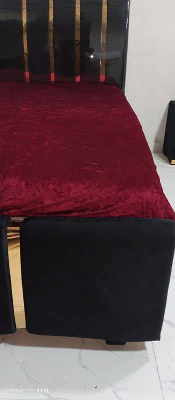 black velvet bed set/king size bed/double bed set 8