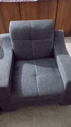 7 Seater Grey Jute Sofa