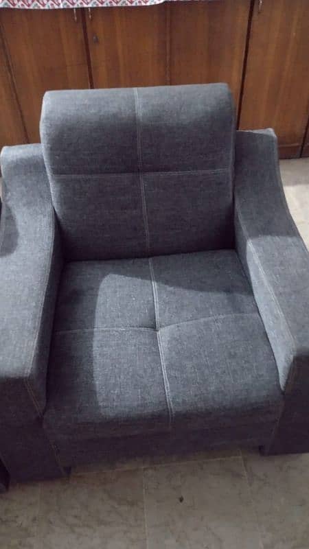 7 Seater Grey Jute Sofa 0