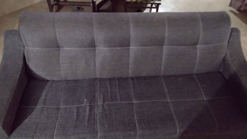 7 Seater Grey Jute Sofa 1