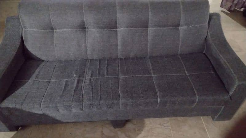 7 Seater Grey Jute Sofa 2