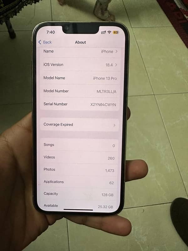 Apple Iphone 13 pro Pta Approved 128 gb 5