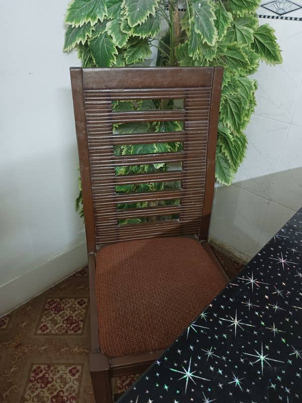 dining table glass top with six wooden chairs 3