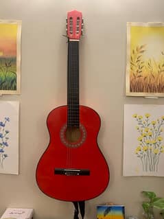 Red and Black Classical guitar in very good condition