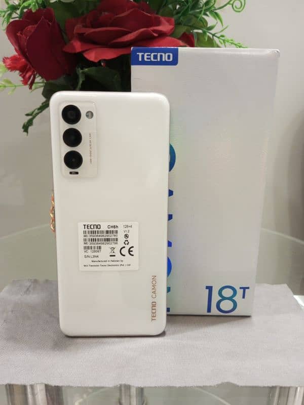 TECNO CAMON 18T 4/128 WHITE COLOR URGENT SALE 10/10 condition 2