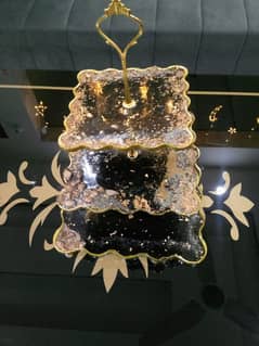 Handmade three tier Resin Tray