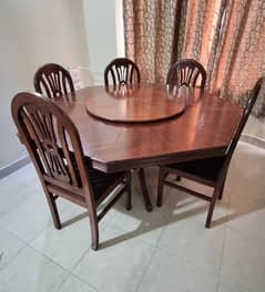 Dining table with 8 chairs 100% sheshm 50000/- Eden value homes Lahore