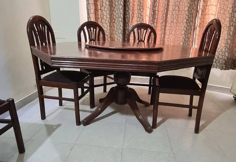 Dining table with 8 chairs 100% sheshm 65000/- Eden value homes Lahore 2