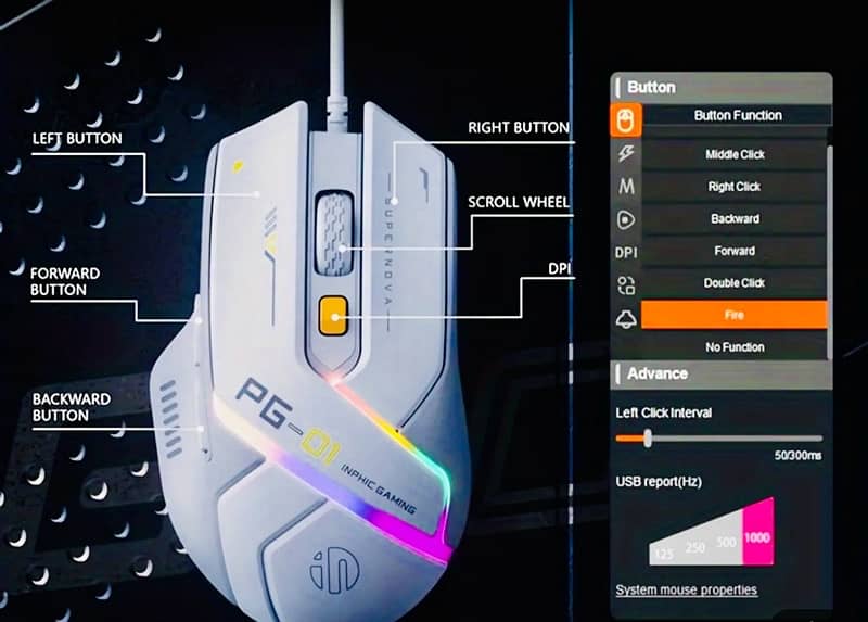 INPHIC PG1 Gaming mouse 5