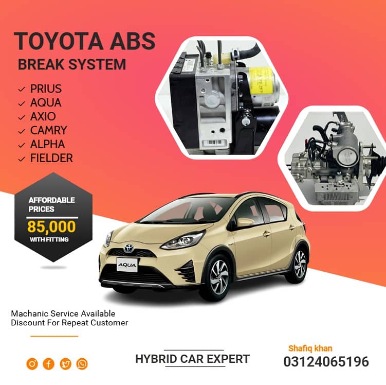 Toyota aqua hybrid ABS Units Toyota Prius hybrid Abs units all models 0