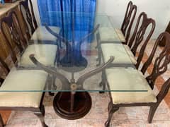 Dining table with six Chairs wooden