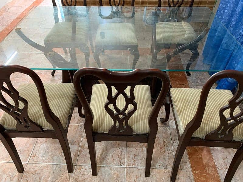 Dining table with six Chairs wooden 1