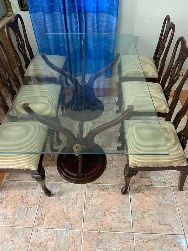 Dining table with six Chairs wooden 3