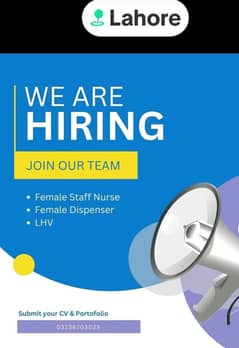 A Female Staff Nurse, Dispenser, LHV, Aesthetician Required