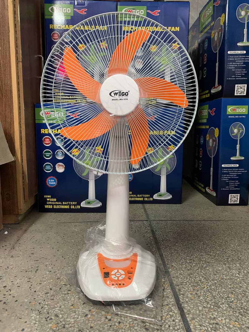 Imported Rechargeable Fan / Charging Fan / Table Fan / ACDC Fan 3