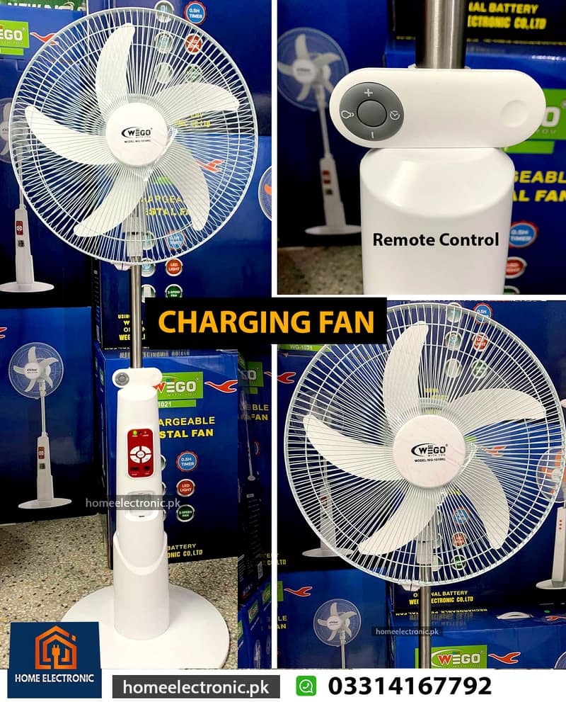 Imported Rechargeable Fan / Charging Fan / Table Fan / ACDC Fan 5