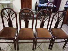 4 Wooden Dining Chairs