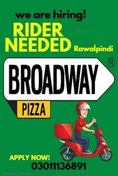 Pizza Delivery Riders For Rawalpindi