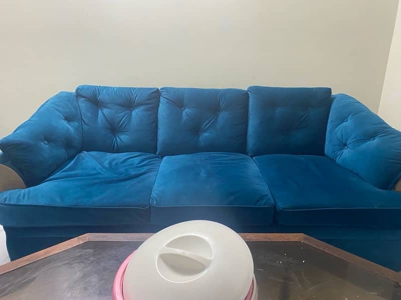 7 seater velvet sofa set 0