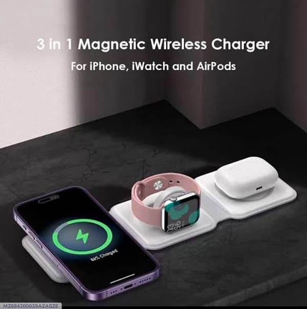 3 in 1 wireless Charging pad - 15 Watts power hub magnetic chargingpad 6