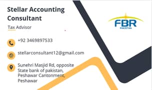 Tax Consultant New Filer, Income Tax,PRA,KPRA Sales Tax & Tax Return