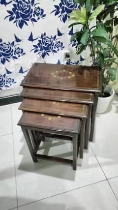 Nesting tables/table /wooden table /4 pcs table /square table