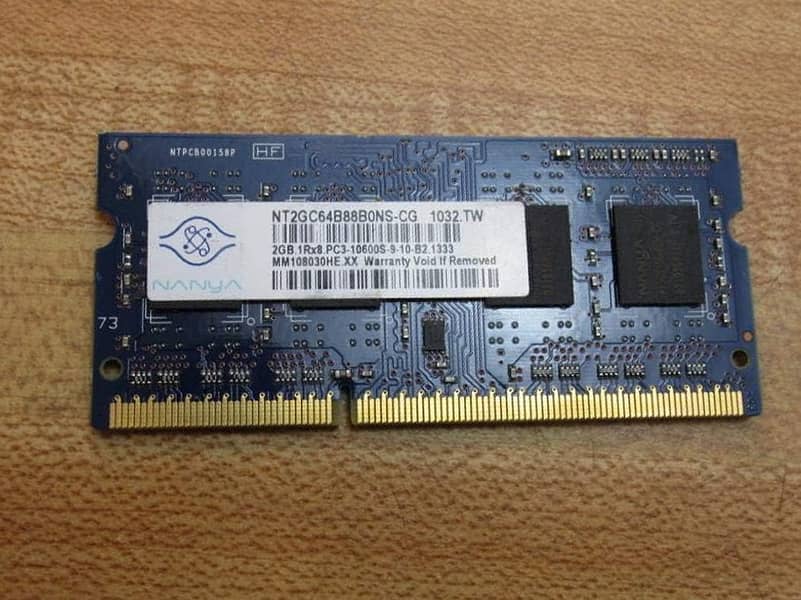 Laptop RAM DDR-3  2Gb + 2 Gb  ( Total 4 Gb ) 1