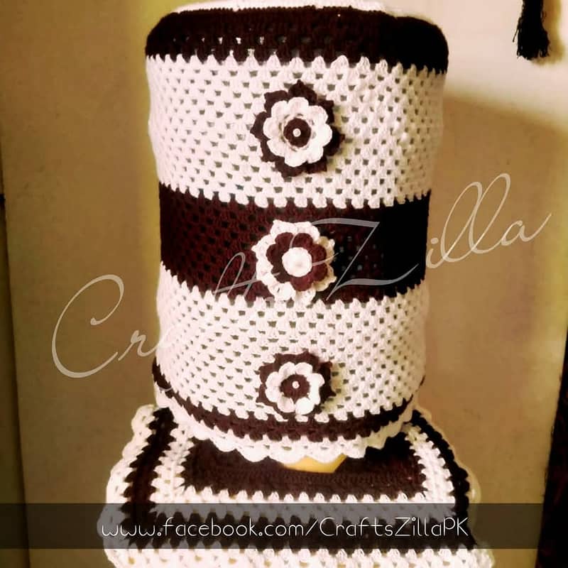 Handmade crochet dispenser bottle cover 2