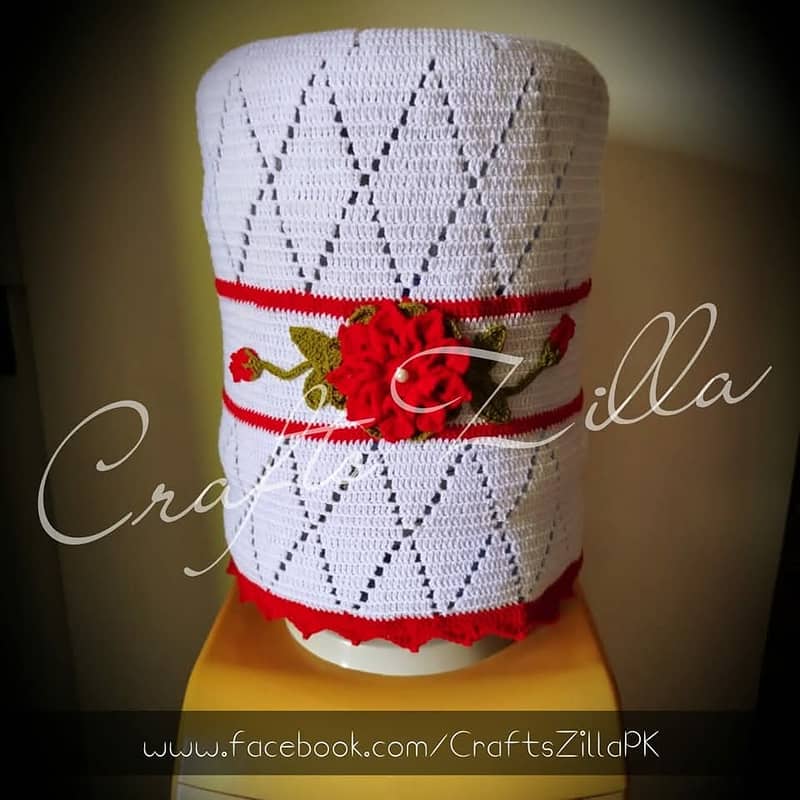 Handmade crochet dispenser bottle cover 3